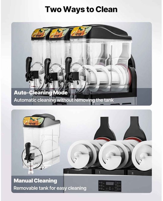 CORE Commerciële Slushmachine - Slushpuppy machine - Slush Puppy maker - 3x 15L Slushy Machine - 45L - 60x52x83cm van Merkloos — afbeelding 3