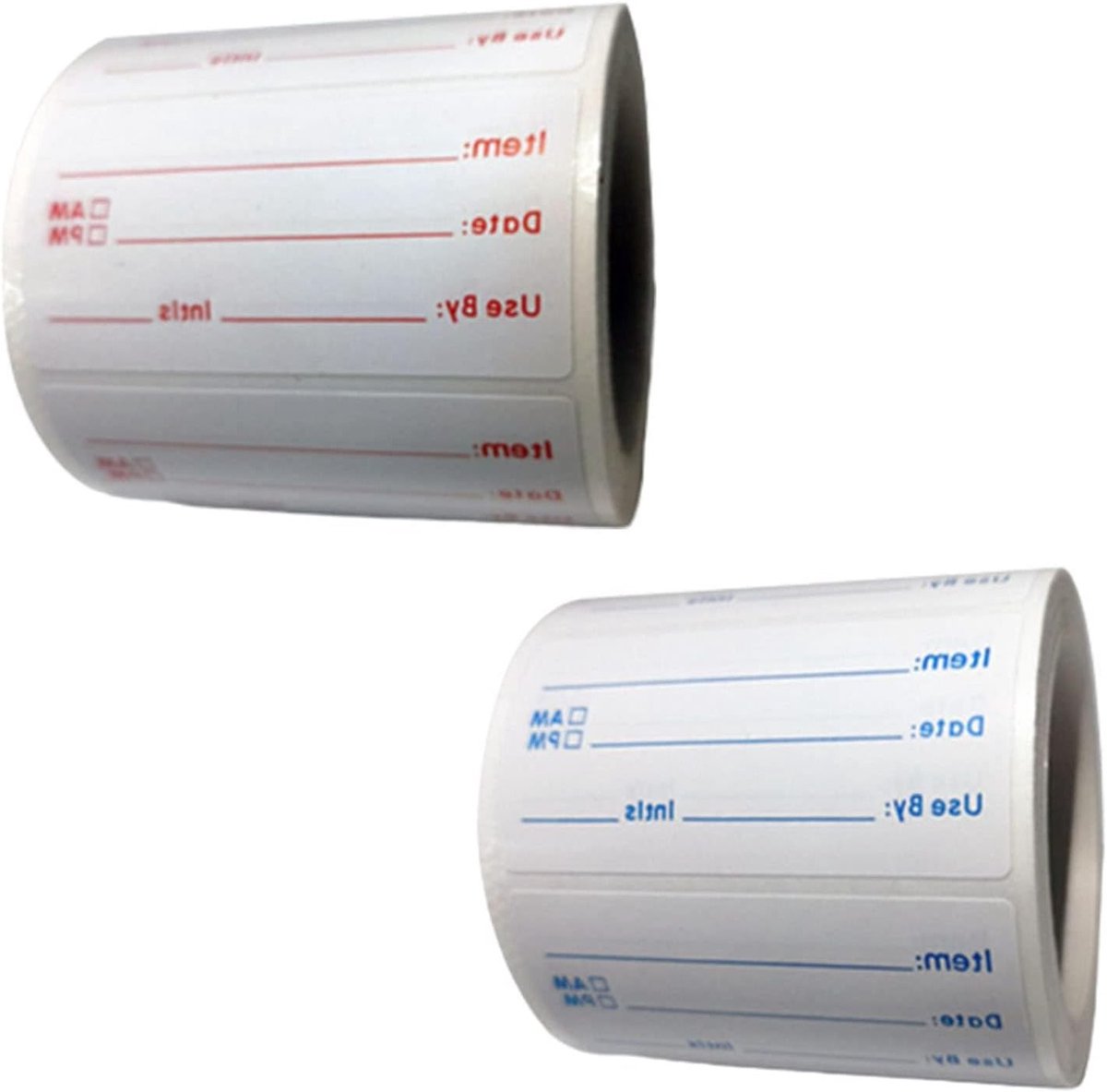 Voedselopslag Labels Set van 2, Datums en Items Bijhouden, 7x5cm, Wit, Organiseer en Label Eten