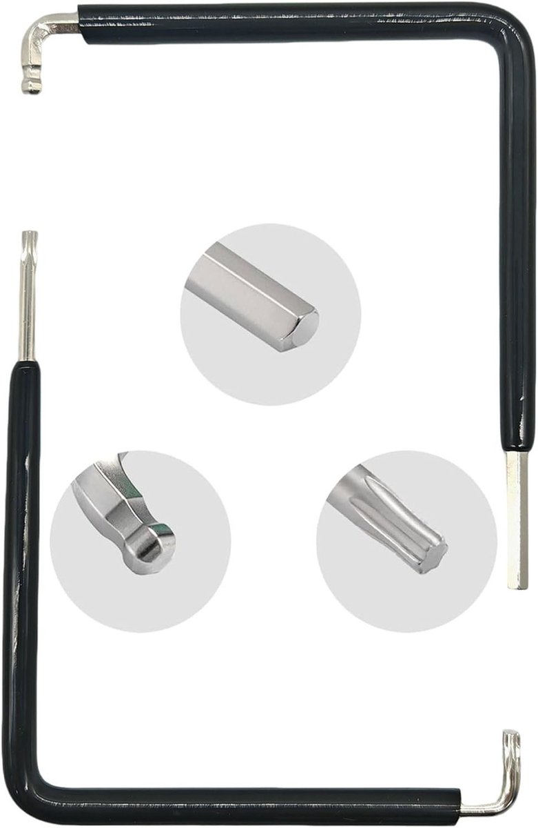 Set van 2 Verstelbare Raamgereedschappen met Warmtekrimpfolie en Torx 15 Hex Balhoofd 4 mm voor Flexibele Raamafstelling