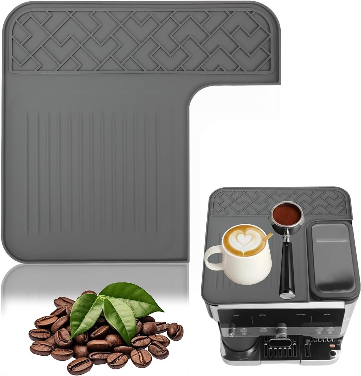 Luxe silicone onderlegger voor koffiezetapparaat, beschermt oppervlakken, krasbestendig en gemakkelijk schoon te maken, hittebestendig en waterdicht