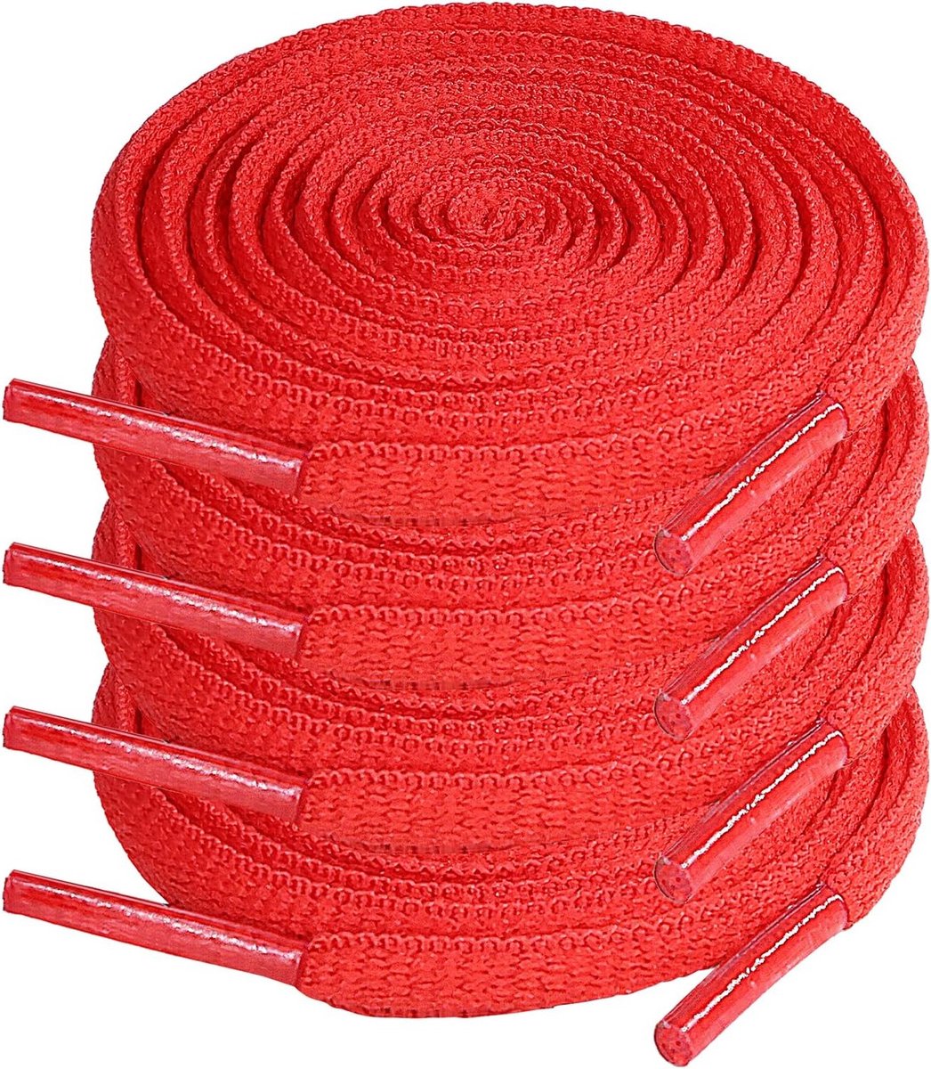Rode Veters voor Schoenen, 100cm, 6mm Breed, Scheurvast en Plat, Ideaal voor Sneakers en Sportschoenen