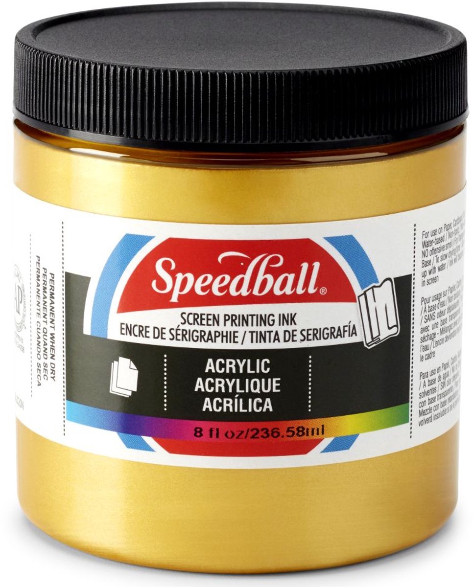 Acrylic ink gold screen printing - Speedball