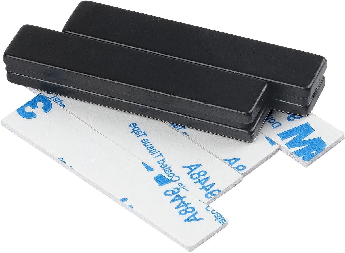 Set van 4 Extra Sterke Neodymium Magneten 50 x 10 x 3 mm voor Magnetische Borden en Keukenkasten met Dubbelzijdige Plakband
