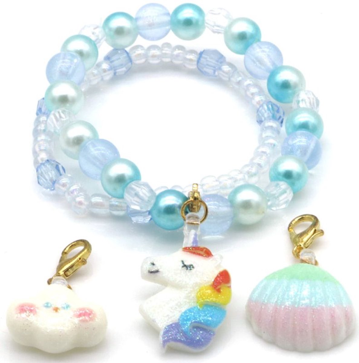 She life style - Armbandenset eenhoorn - Blauw