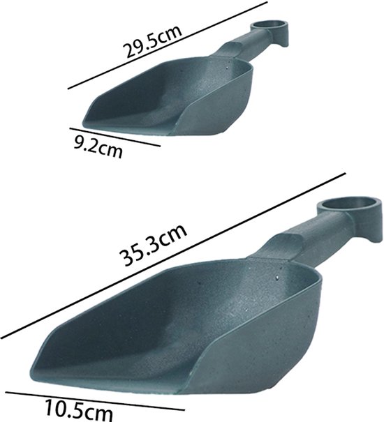 2 stuks - Tuingereedschap - hark - schoffel - tuingereedschap kind - Kleine scheppen - Plastic grondscheppen - Plastic tuinscheppen - Grondschoffels - Platte scheppen - Hondenvoerscheppen - Geschikt voor tuinieren en verplanten van Merkloos	 — afbeelding 3