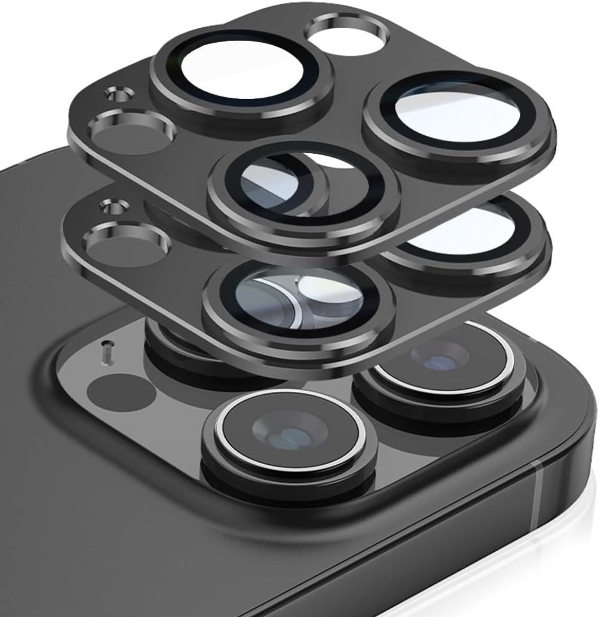 Camera Lens Bescherming voor iPhone 16 Pro Max en Pro - 2 Stuks, Sapphire Gehard Glas, Krasbestendig, Eenvoudig te Installeren, Sterke Hechting