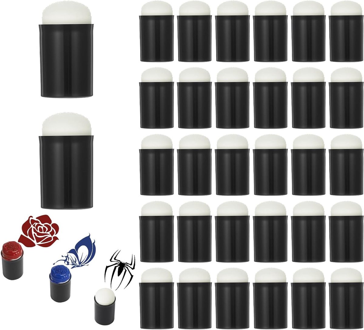 Multifunctionele Vinger Sponsen Set van 30 Stuks, Duurzaam voor Schilderen, Knutselen en Inktgebruik