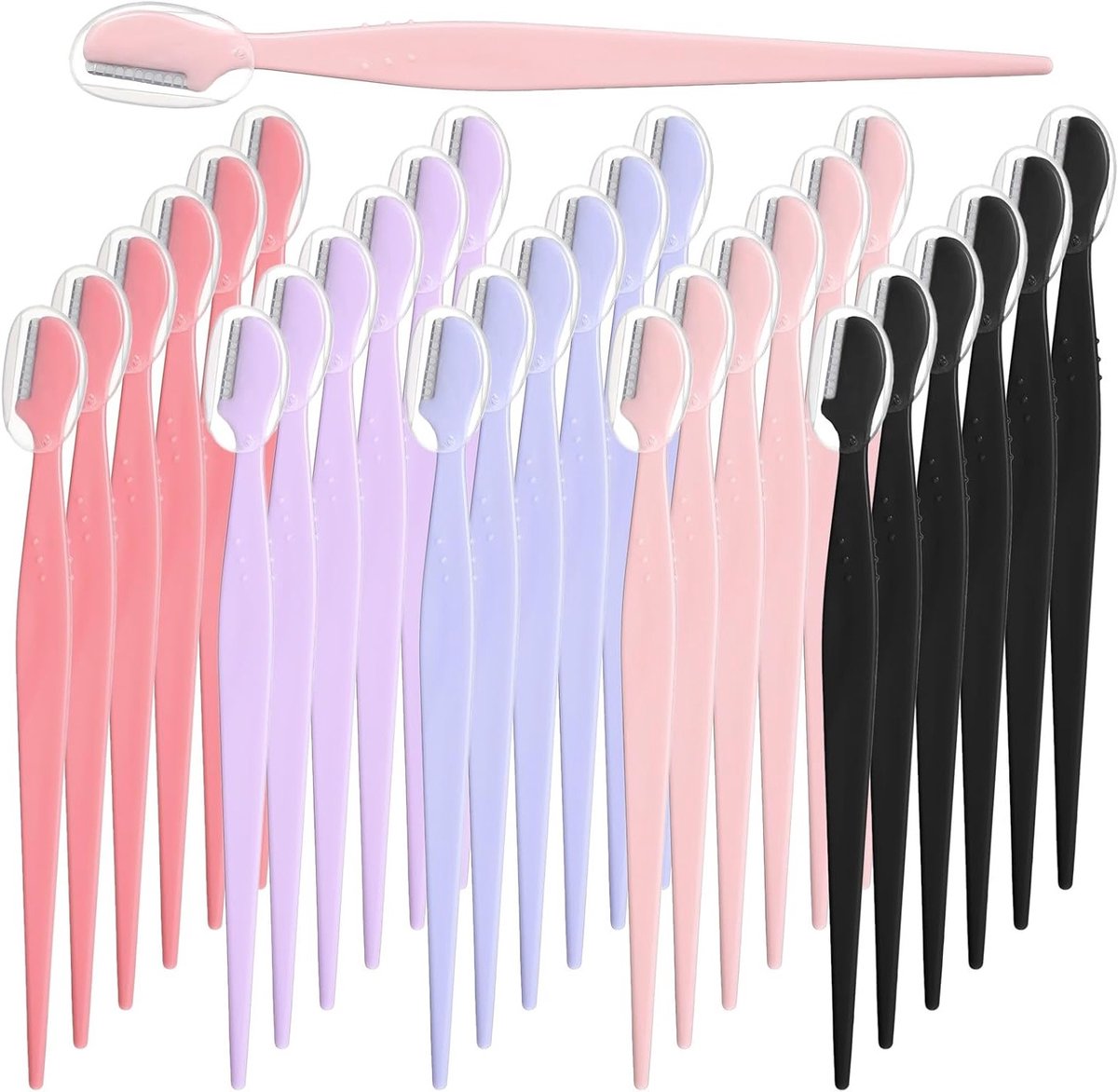 Wenkbrauwscheerapparaten voor heren en dames - 30 stuks draagbare gezichtsscheerapparaten voor perfect gevormde wenkbrauwen en huidverzorging