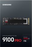 Samsung 9100 PRO 1TB M.2 PCIe 5.0 NVMe SSD met leessnelheid tot 14.700 MB/s.