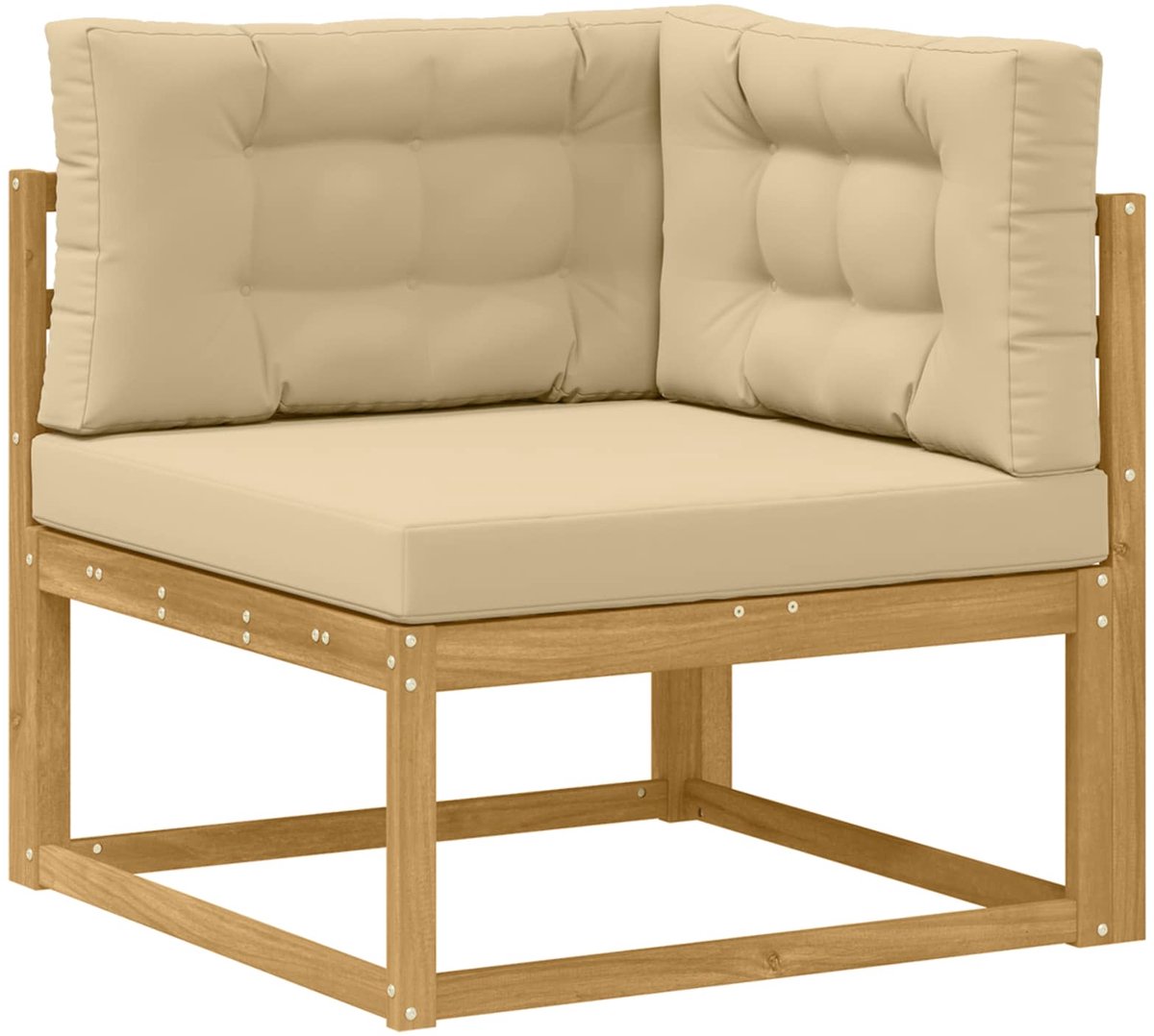 vidaXL - Buitenhoekbank - Polyester - Wit