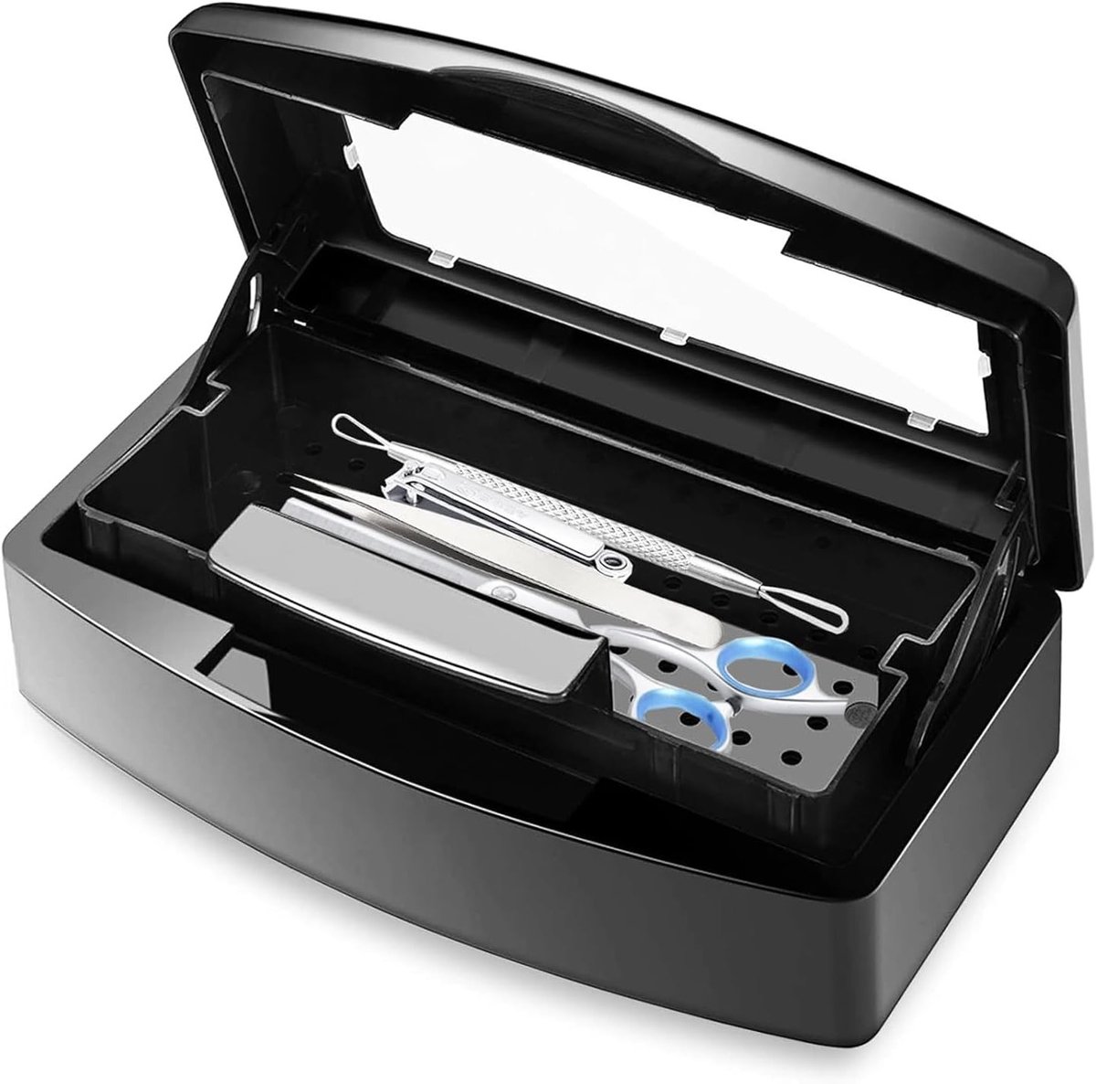 Desinfectiebad voor Nageltools, Sterilisator voor Manicure, Reinigingsbox voor Schoonmaak van Schoonheidsinstrumenten en Gereedschappen