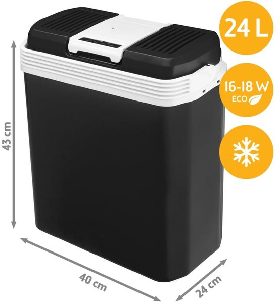 KAD® Koelbox Elektrisch 12v 230 Volt - Koelbox - Koelbox Elektrisch - Zwart - 40cm x 24cm x 43cm van Merkloos — afbeelding 4