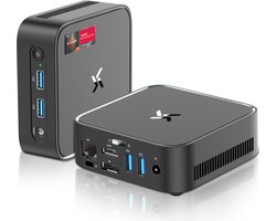 Huidun H80 Mini PC - 16 GB DDR4 - 512 GB M.2 SSD - AMD Ryzen 5 3500U - Tot 3,7GHz - WiFi 5 - Windows 11 Pro - 4K UHD Kleine PC - Gigabit Ethernet - Zwart