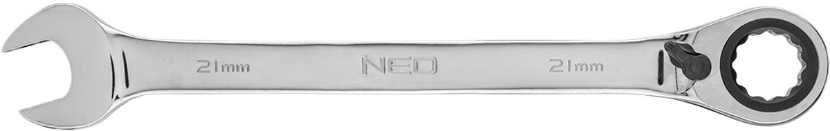 Neo - Ringsteeksleutel - 21 mm - 72-tands Ratchet - Staal