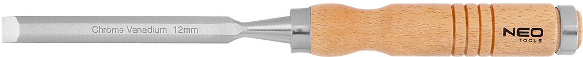 NEO 37-812 - Houtbeitel - 12 mm - Chroom-vanadiumstaal - Houten Handgreep