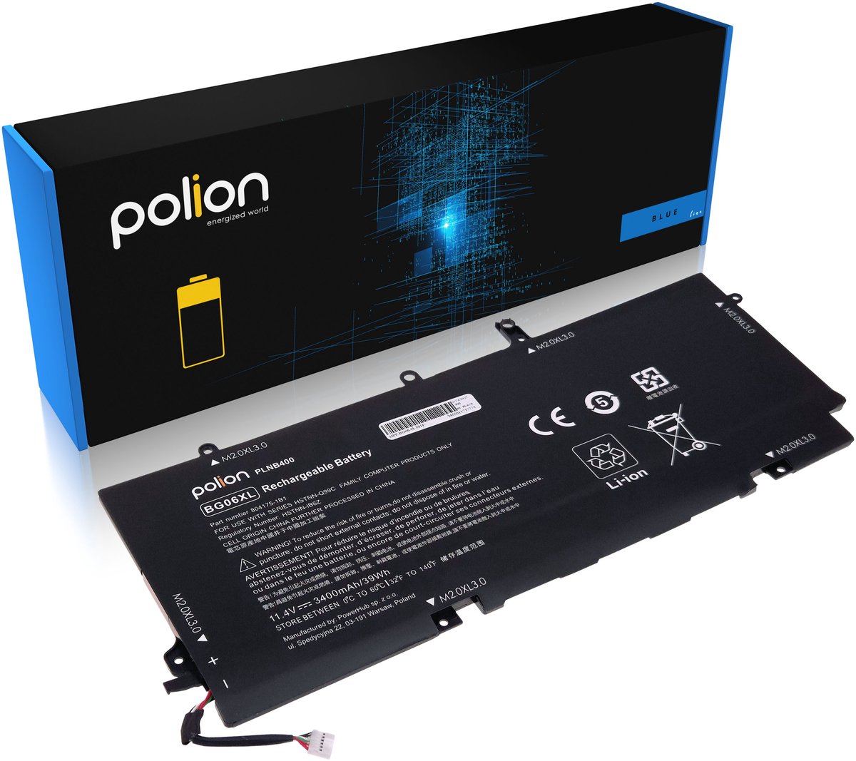 POLION EliteBook Folio 1040 G3 Serie - Laptopbatterij - 3400mAh - Litium-Polymeer