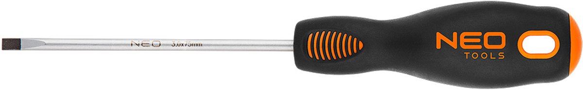 NEO Serie - Schroevendraaier - Plat 3.0 x 75 mm - S2 Staal - Magnetische Punt