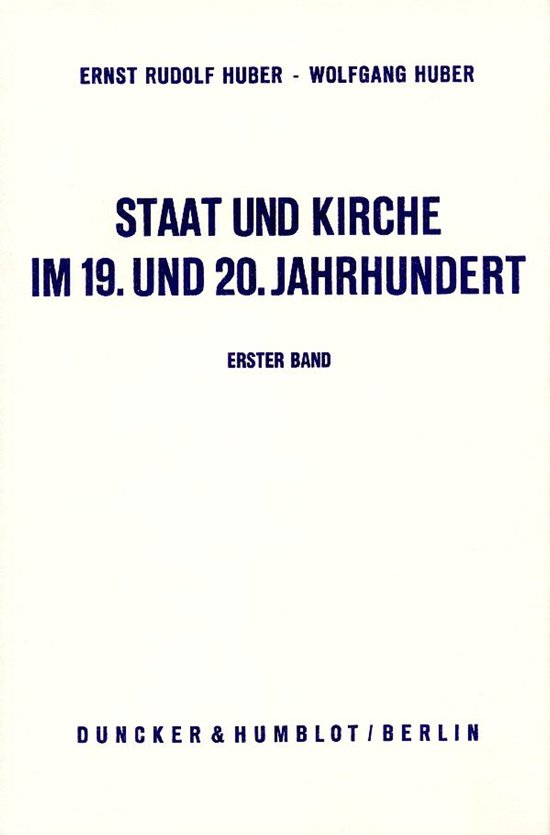 Staat und Kirche im 19. und 20. Jahrhundert I - cover