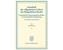Duncker & Humblot reprints- Grundriß der Allgemeinen Lehren des bürgerlichen Rechts.
