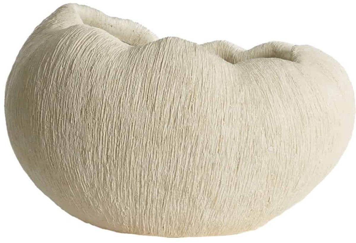 Light & Living Vaas Denisa - Crème - 52.5x42.5x34cm - Kunststof - Modern - Bloemenvaas - Woondecoratie - Decoratieve vaas voor woonkamer of slaapkamer Wit