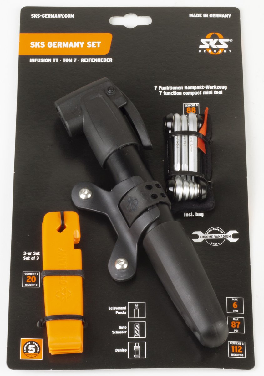 Bol.com SKS set 3 bandenlichters, fietspomp en multitool aanbieding