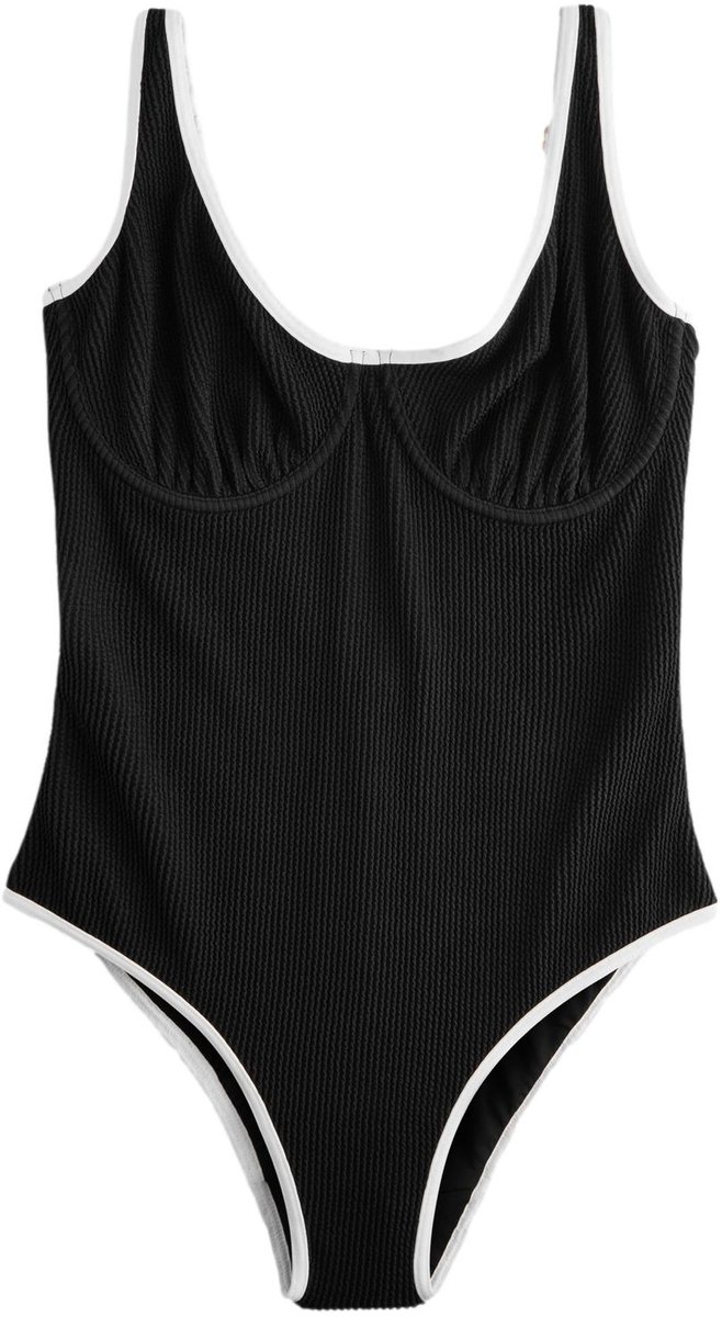 Next - Dames - Buikcorrigerend DD+ badpak met beugel - Zwart