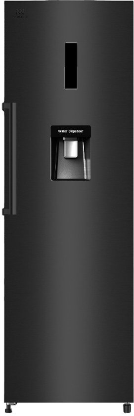 NextNorm NN373-1DKK-B Enkeldeur Koelkast 373L Zwart LED Waterdispenser No Frost RVS Achterwand Display