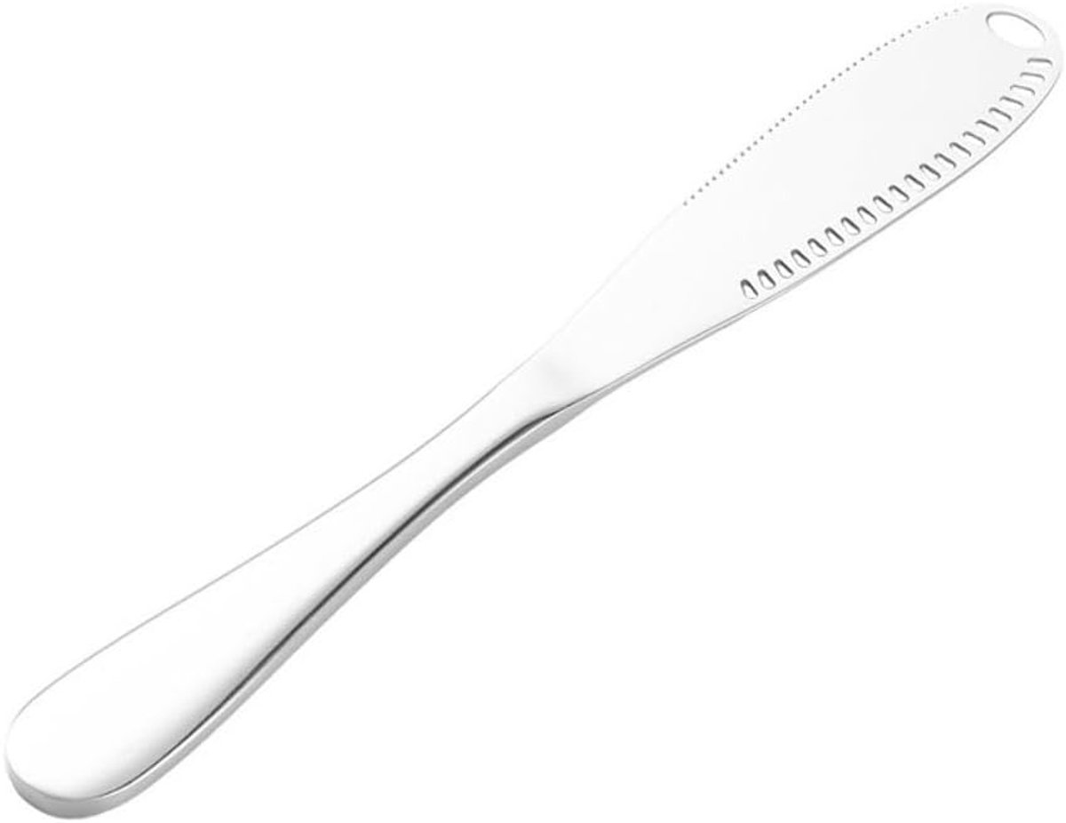 Cuhostki Rvs Botermes Met Gaten - Rvs - Smeerbaar - Keukengerei