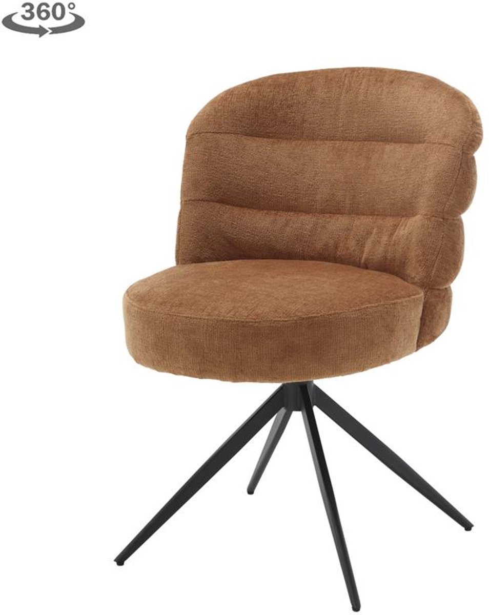 Tower Living Eetkamerstoel Carro - Bruin Stof - 70x59x88cm