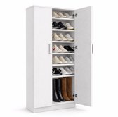 YATINEY Schuhregal hoch, Schuhablage mit 10 Ebenen, Schuhschrank mit großer Kapazität, für 40 Paar Schuhe, Metallrahmen, für Eingangsbereich, Flur