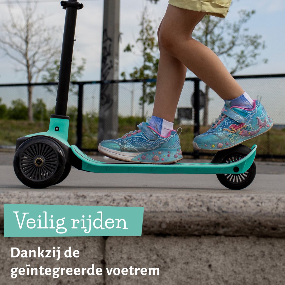 Chillafish Kinderstep 3 Jaar met drie wielen - Groen Blauw - Lichtgewicht step jongens met afneembaar stuur en voetrem - Aanpasbaar in hoogte - Leun-om-te-sturen - Extra grip handgrepen - Model Scotti 3 — afbeelding 11