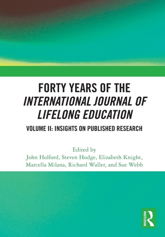 Forty Years of the International Journal of Lifelong Educati ... - cover