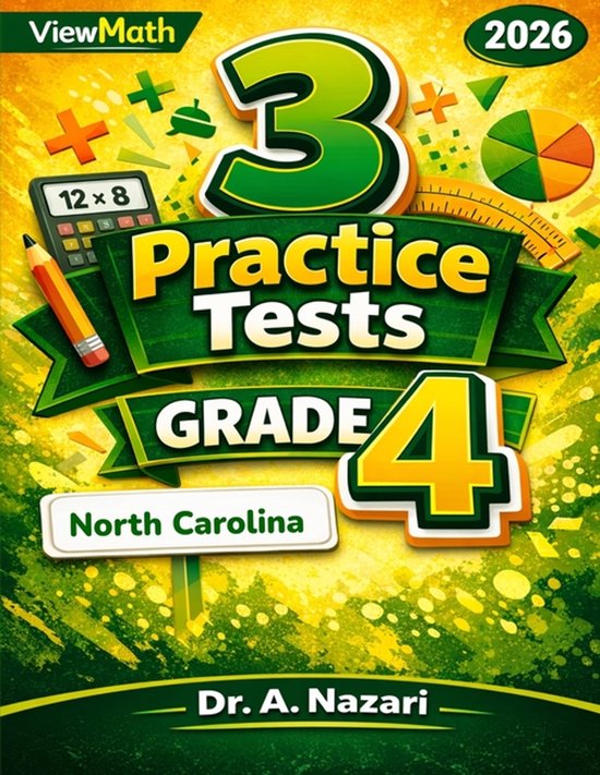 3 North Carolina NC EOG Grade 4 Math Practice Tests | 9798895991886 | A ...