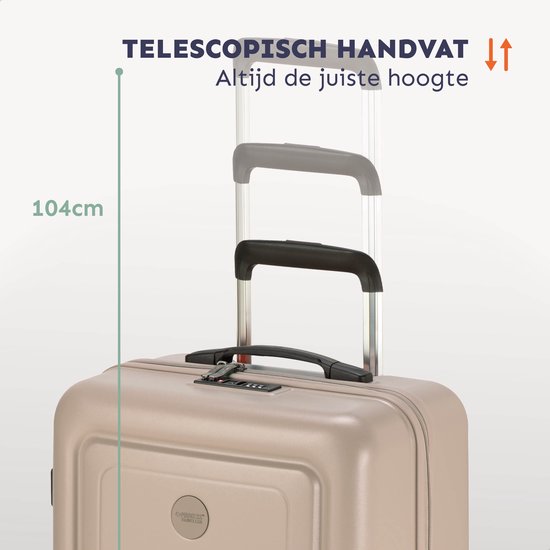 Princess Traveller koffer met telescopisch handvat, uitschuifbaar tot 104cm. Model PT Elements, maat L, 78x52x31cm, 4.7kg.