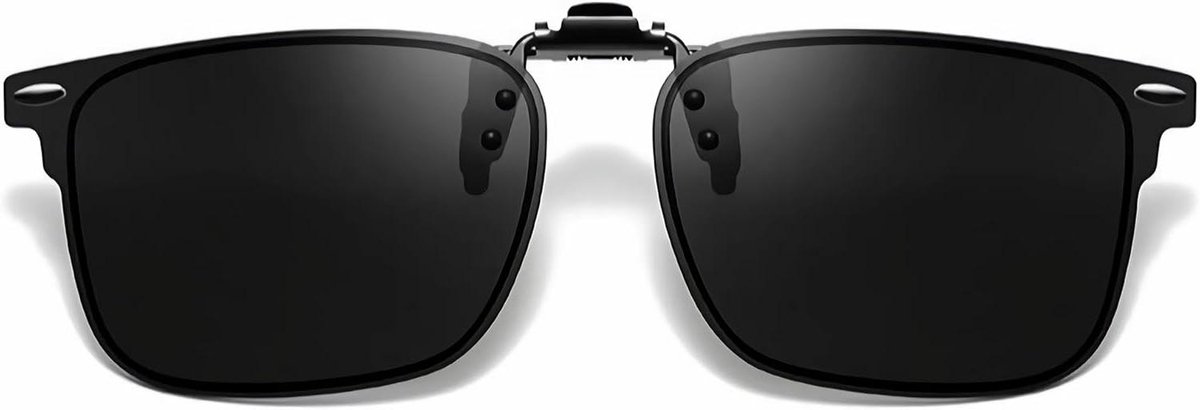 Clip-on Zonnebril - Zonneklep Bril - Bril Beschermen - Flip-up Zonnescherm - Past over Bril - Zwart
