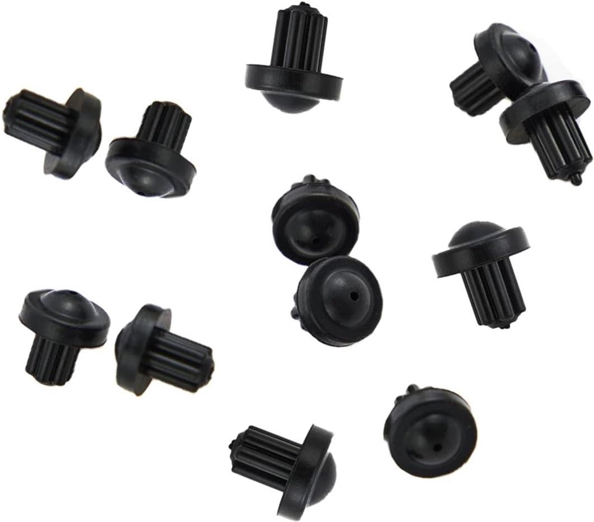 Rooster Rubber Voeten - Kookplaat Onderdelen - Bescherming Kookplaat - Duurzaam Rubber Materiaal - 12 Stuks - Zwart