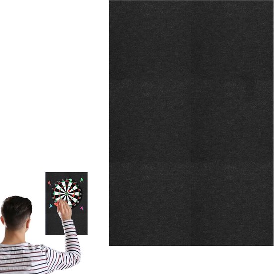 Dartboard Muurbescherming – 4-delige Set Van 30x30 Cm – Zelfklevend Vilt – Beschermt Muur En Pijlen – Geluidsabsorberend – Geschikt Voor Elke Dartbord