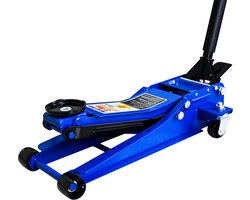 MODFU - Garagekrik - Dubbele Pomp - Verrijdbaar - Voor Auto-Onderhoud - Aluminium En Staal - Blauw - 75-505 Mm