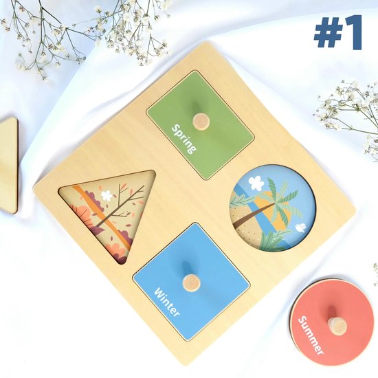 BusyKids Montessori Speel Box - Play Box - Houten Speelgoed Set - Educatief Speelgoed 54-Delig - 12 tot 18 maanden van Busykids — afbeelding 3