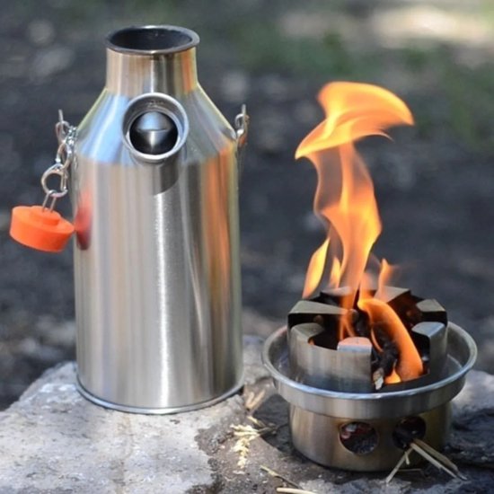 Kelly Kettle Trekker Kit RVS 0,6L - Compacte Kampeer Kookset — afbeelding 4