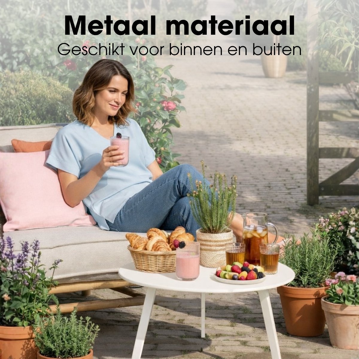 Mica Decorations Seatle Bijzettafel voor Buiten - H30 x Ø38 cm thumbnail 4