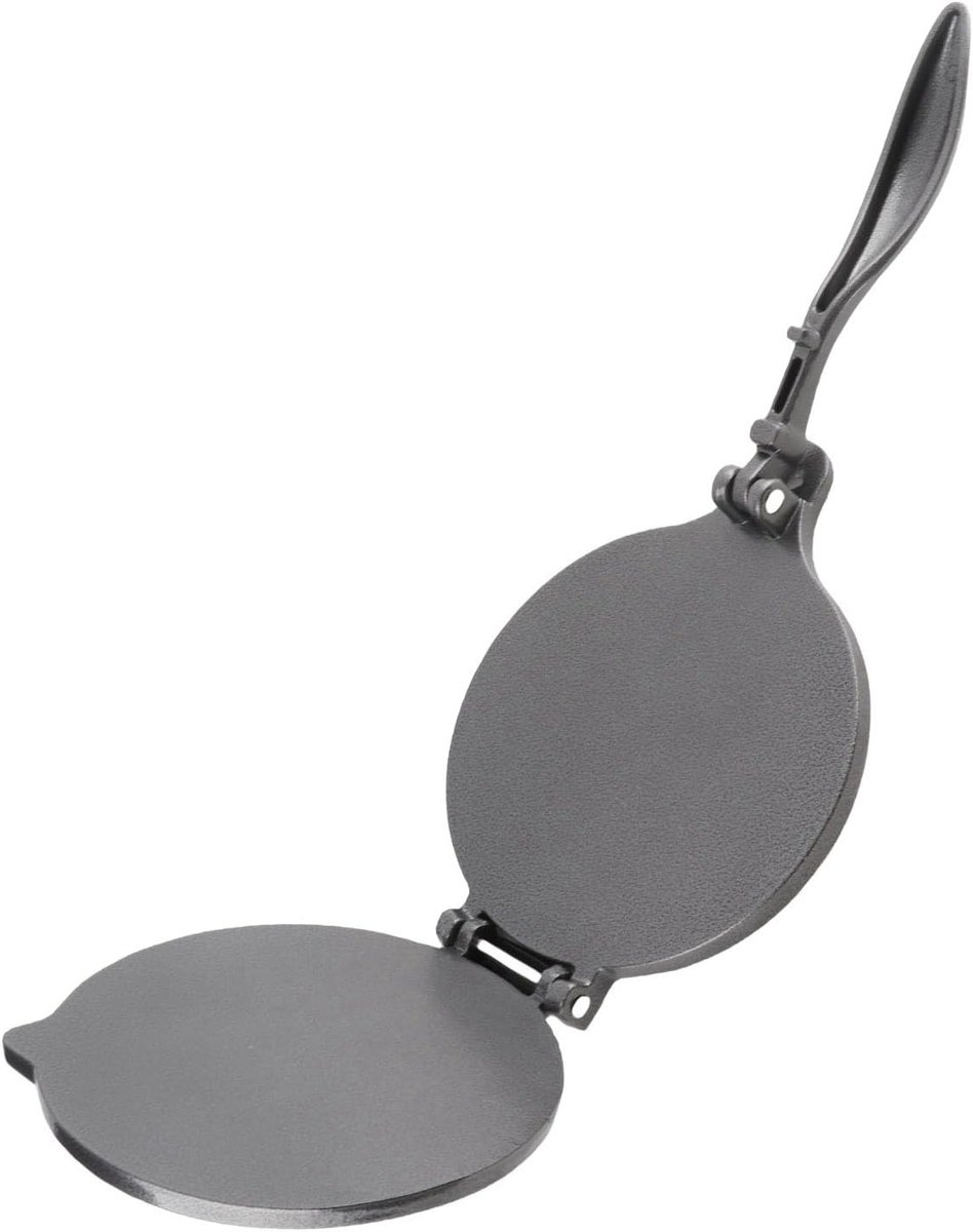 Efficiënte en Handige Tortilla Pers voor het Maken van Tortilla's, Pannenkoeken en Hand Cakes (16cm Zwart)