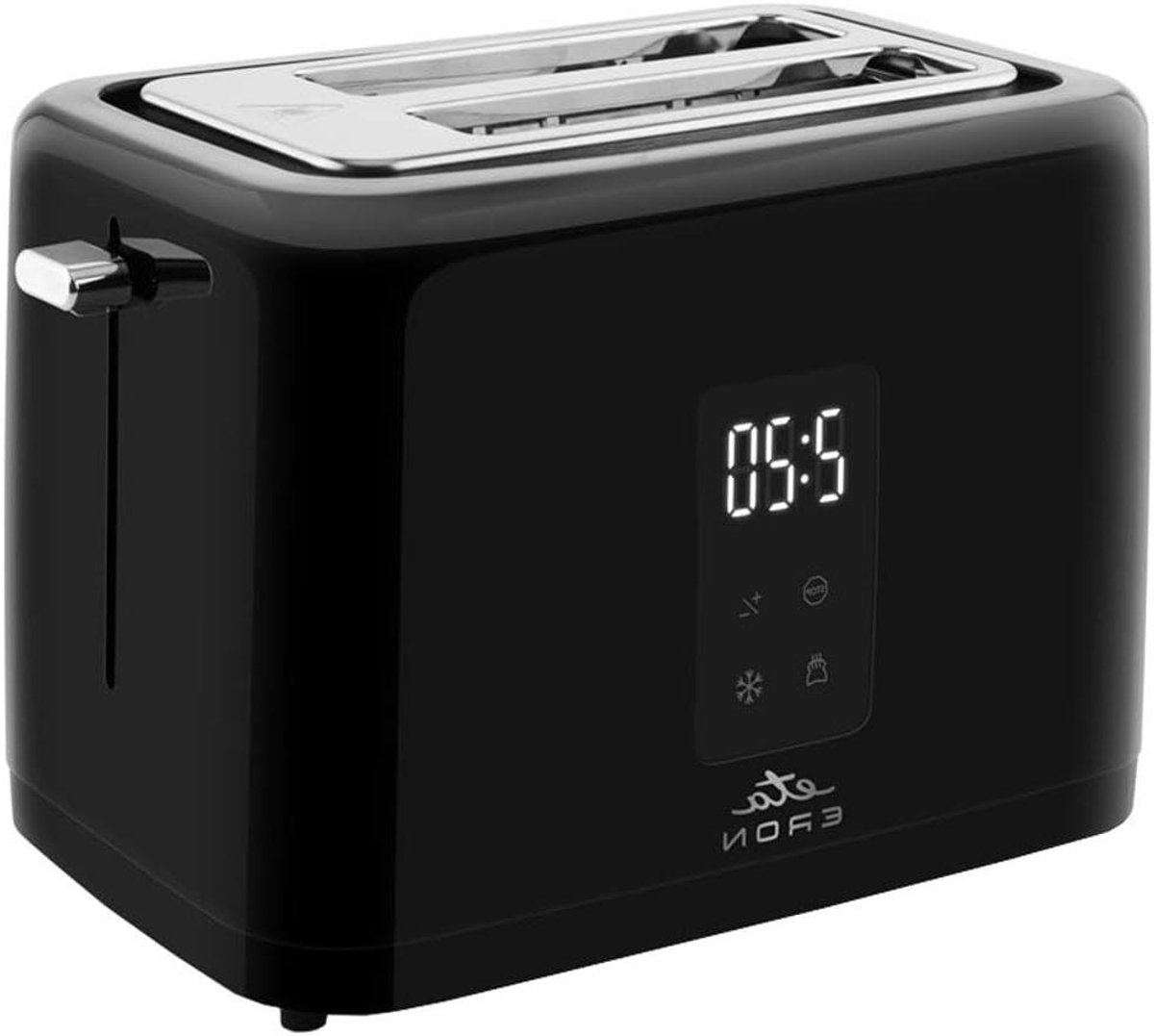 Broodrooster 2 sneden - Toastapparaat - Gelijkmatig toasten - LED display - 930 watt - Zwart