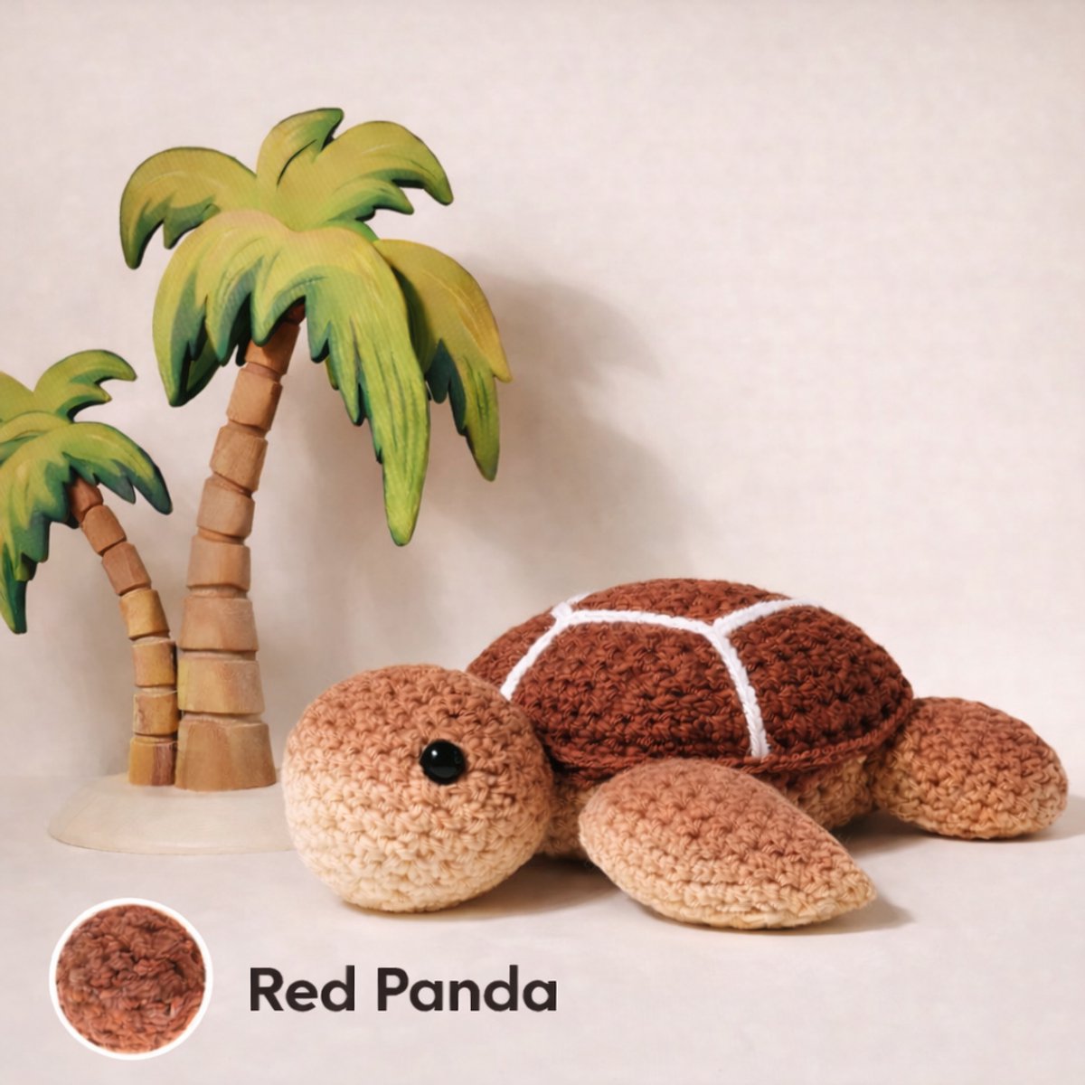 Zazu Zeeschildpad haakpakket - 405 Red panda - compleet pakket - big darling monochrome - Scheepjes
