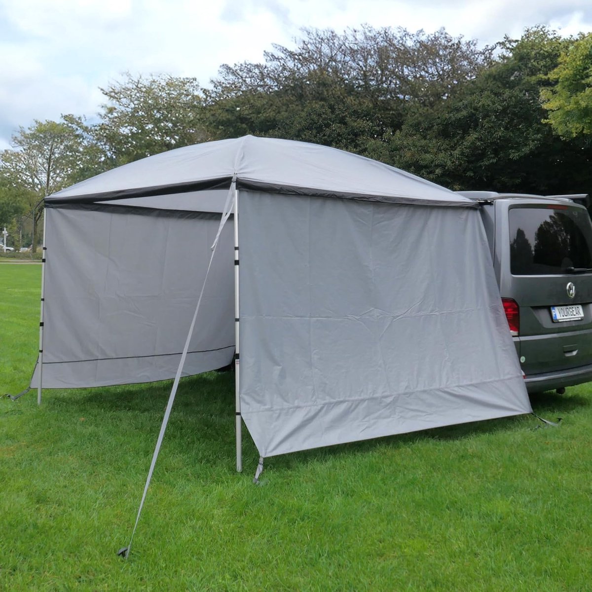Luxe Universele Koepelluifel & Voortent voor Campers – 260 x 260 cm – UV 50+ Zonbescherming & 5000 mm Waterkolom – Geschikt voor VW T4, T5, T6, Multivan & Caravans