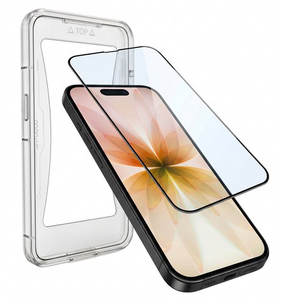 Protection d'écran - Compatible avec iPhone 17 Protection d'écran avec Kit d'installation Glas de protection hybride - Protection d'écran compatible avec iPhone 17 Protection d'écran avec cadre de montage Glas flexible Couverture complète
