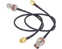 SMA Antenne Adapter Kabel - SMA Mannelijk naar BNC Vrouwelijke - RG174 Pigtail RF Coaxiale Connector Koord 30CM