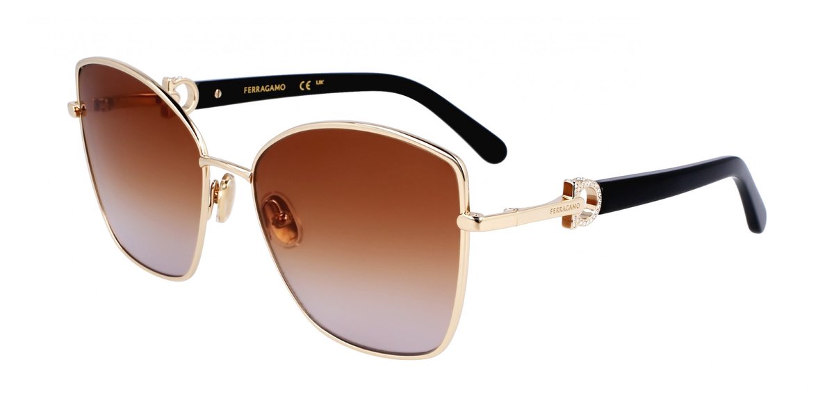 Ferragamo SF312SR Gold/brown gradient 60/18/140 WOMAN Zonnebrillen