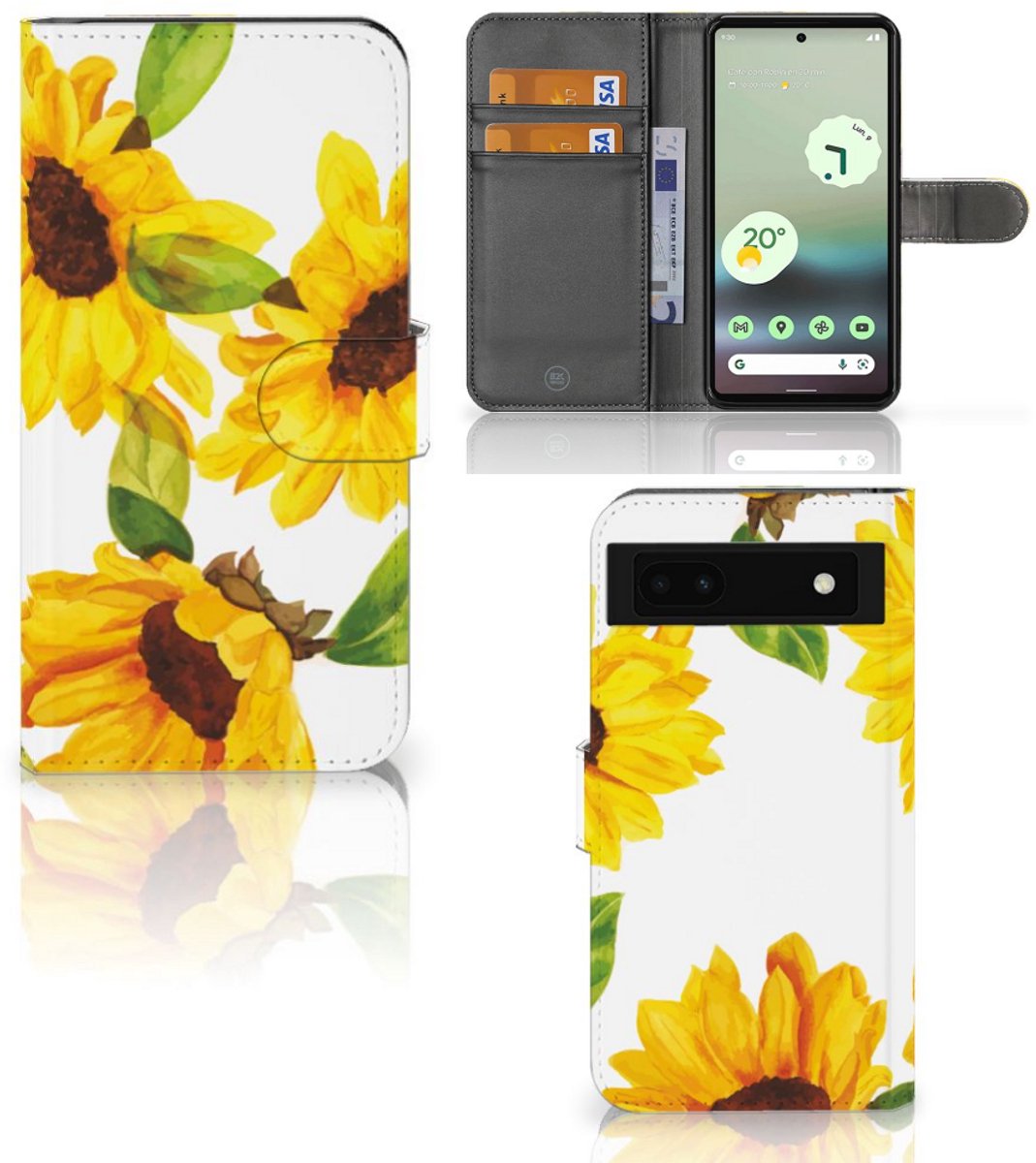 Hoesje voor Google Pixel 6A Zonnebloemen