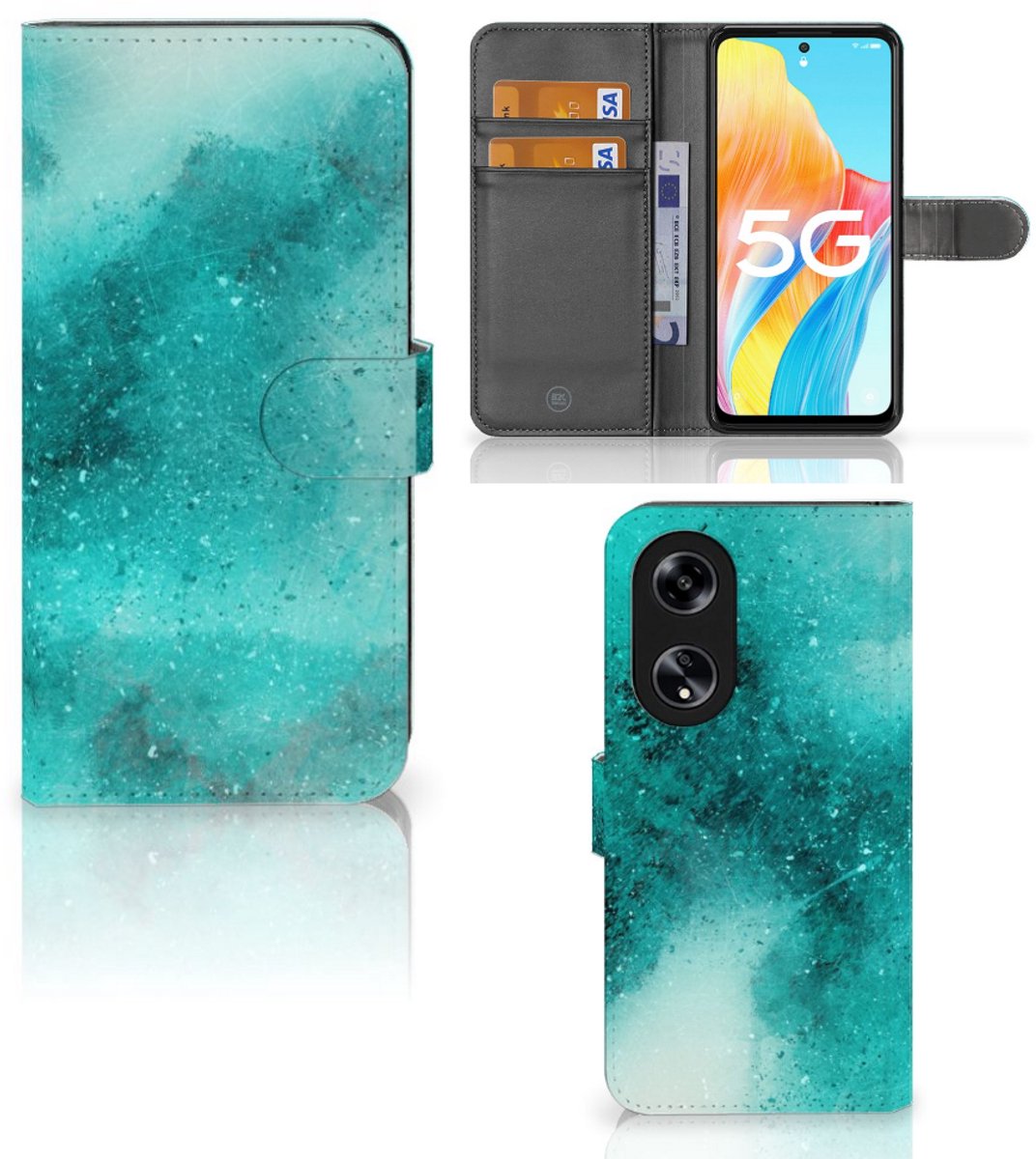 Book Case voor Hoesje OPPO Reno8 T 5G Painting Blue